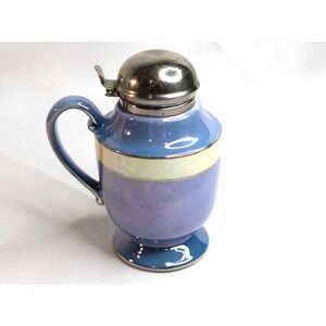 VTG Royal Rochester Porcelain Lusterware Syrup Pitcher Hand Painted Lavender Blu